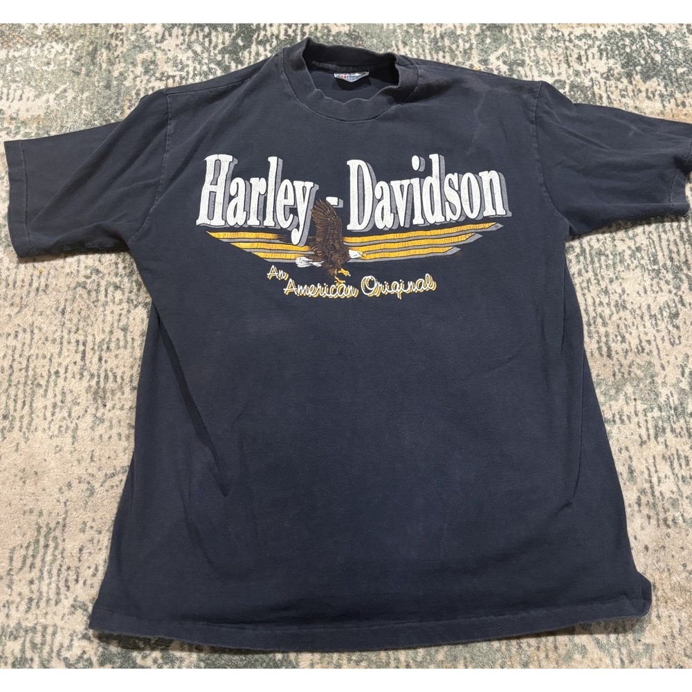 VTG 1987 Harley Davidson American Original T Shirt L Hanes Beefy South Dakota